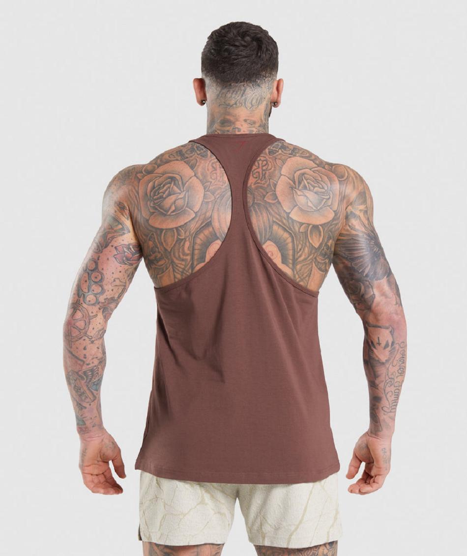 Stringers Gymshark Power Hombre Rosas Marrones | CO 3576QMA